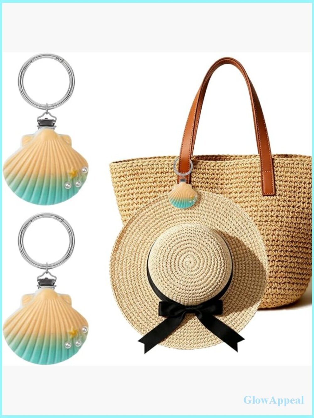 2 Pack Hat Clip for Travel on Bag Backpack Luggage Beach Style Hat Holder